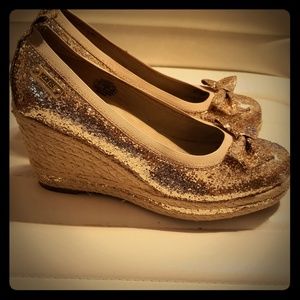Gold Espadrille Heels